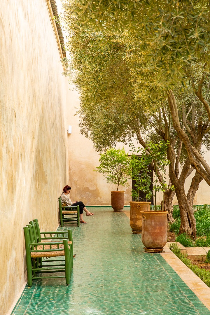 Allée des oliviers jardin secret de Marrakech