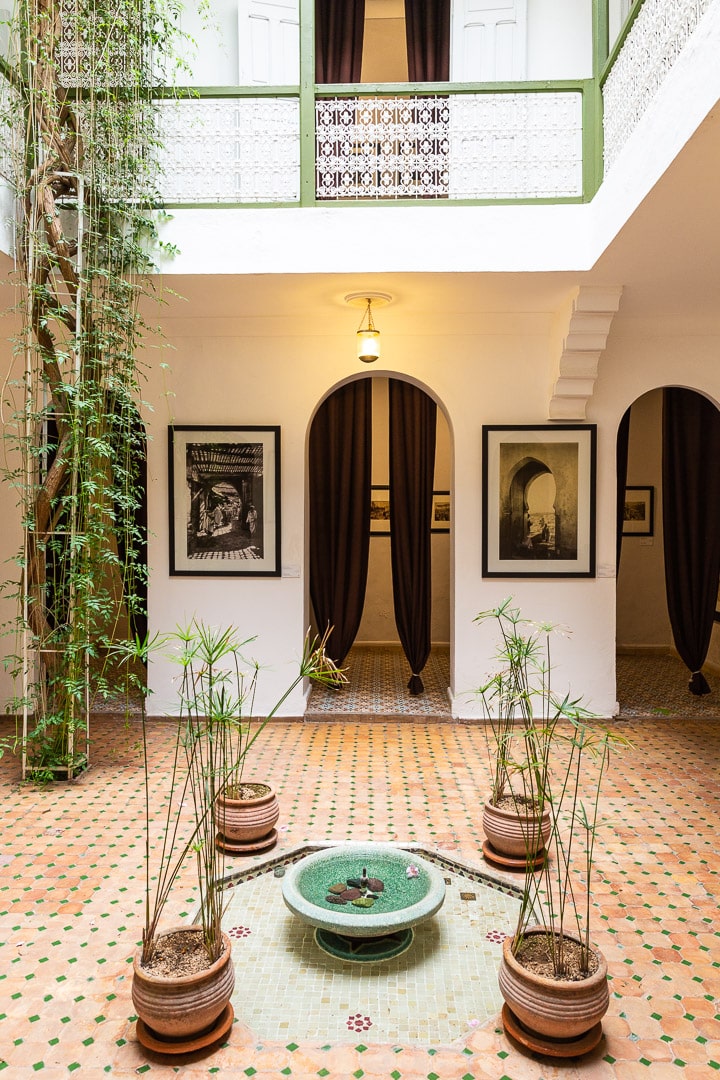 Cour intérieure de la maison de la photographie de Marrakech