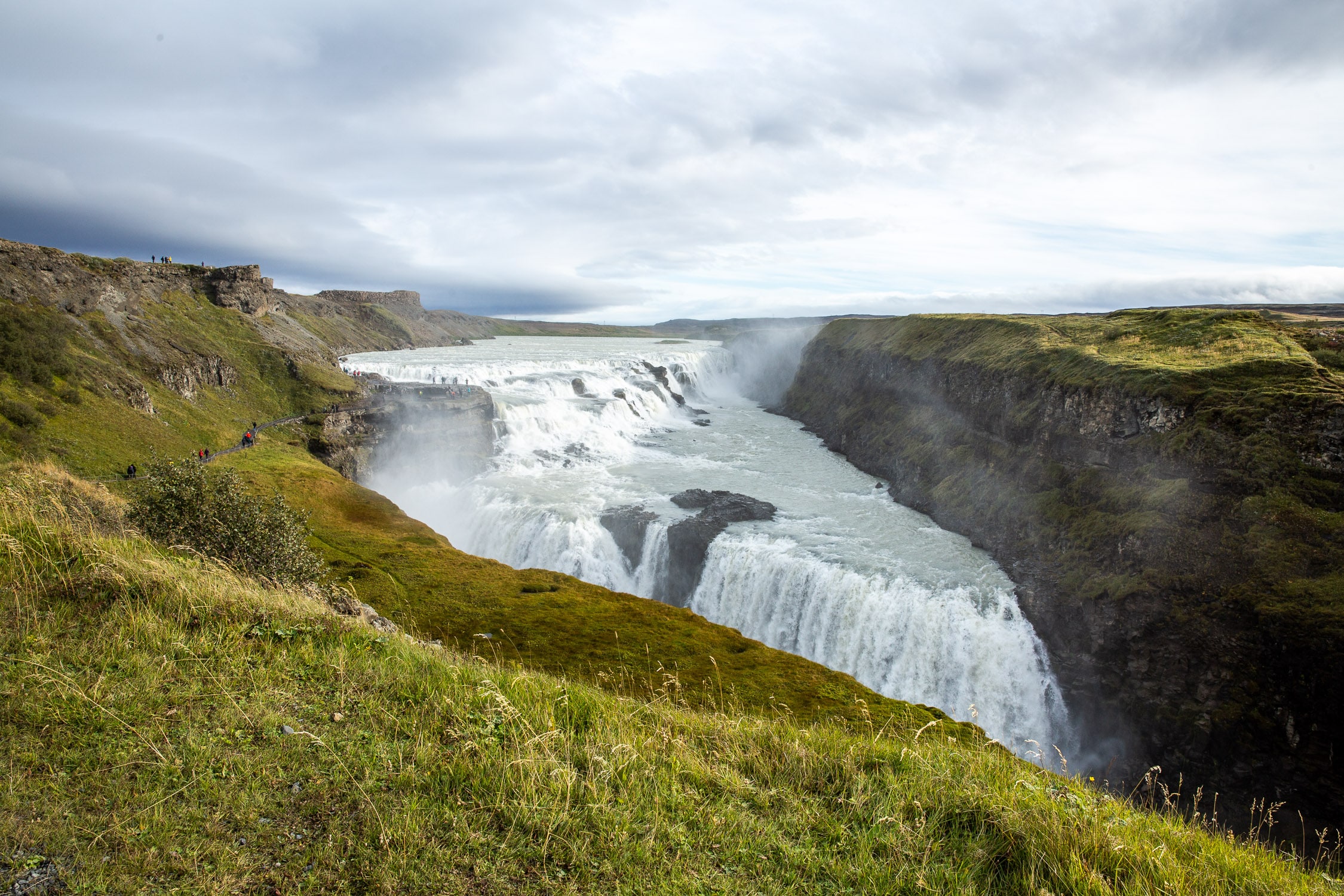 Chutes de Gulfoss dans le cercle d'or en Islande