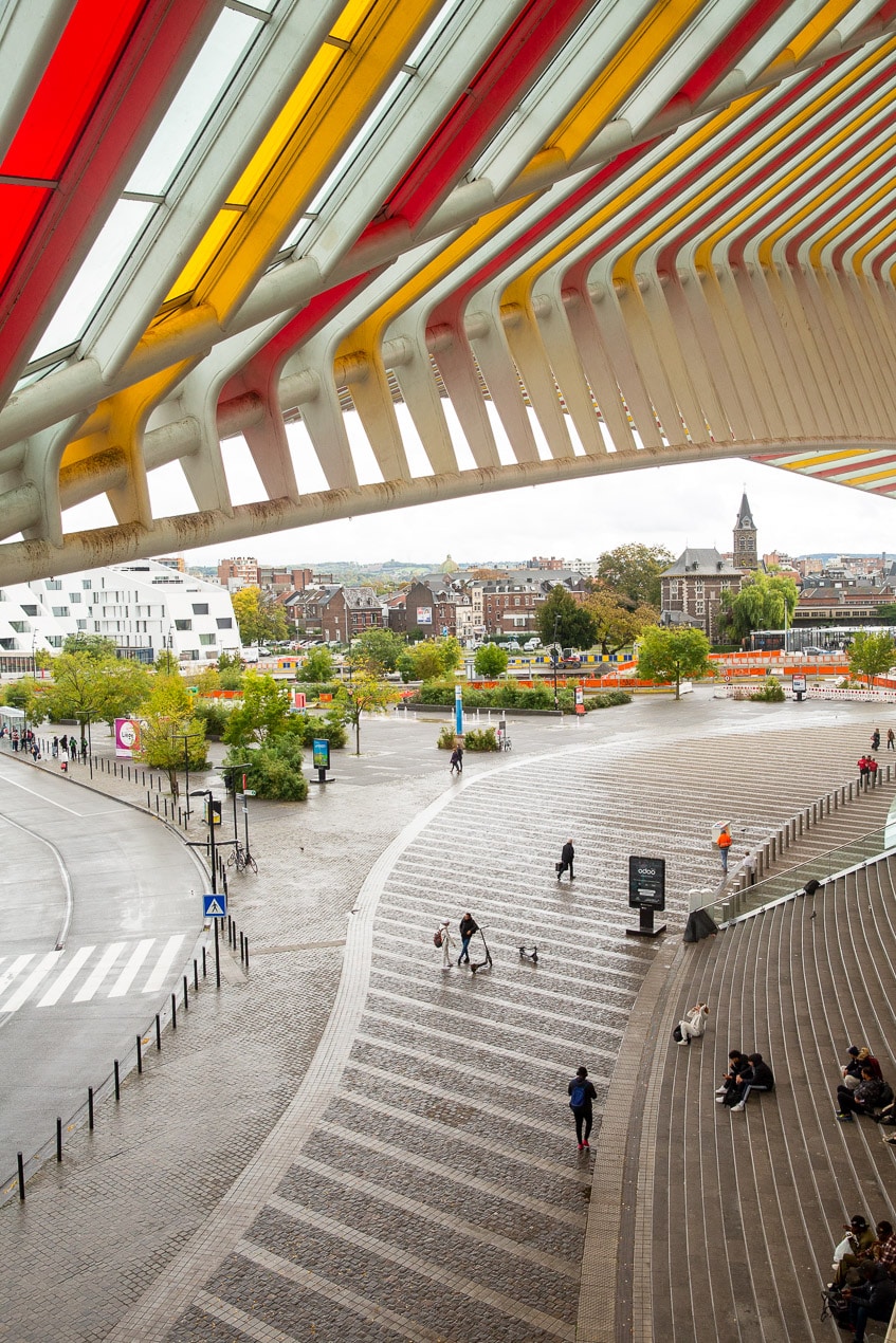 gare de Liège guillemins vue sur ville de Liège